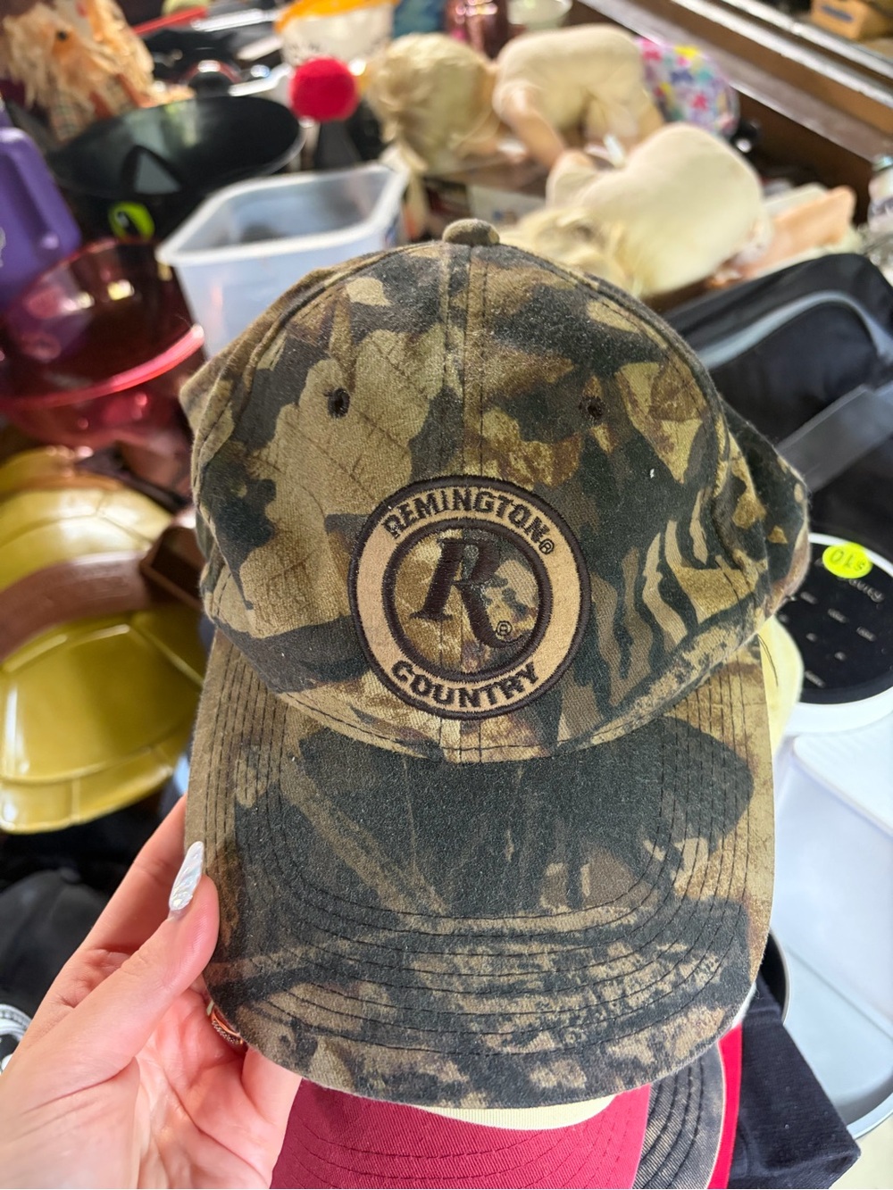 Remington Camouflage Logo Baseball Cap in Green and Brown
